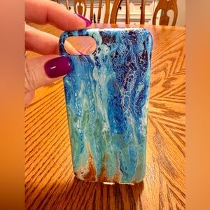 Abstract Blue and Green Phone Case